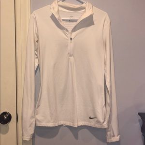 white nike pull over